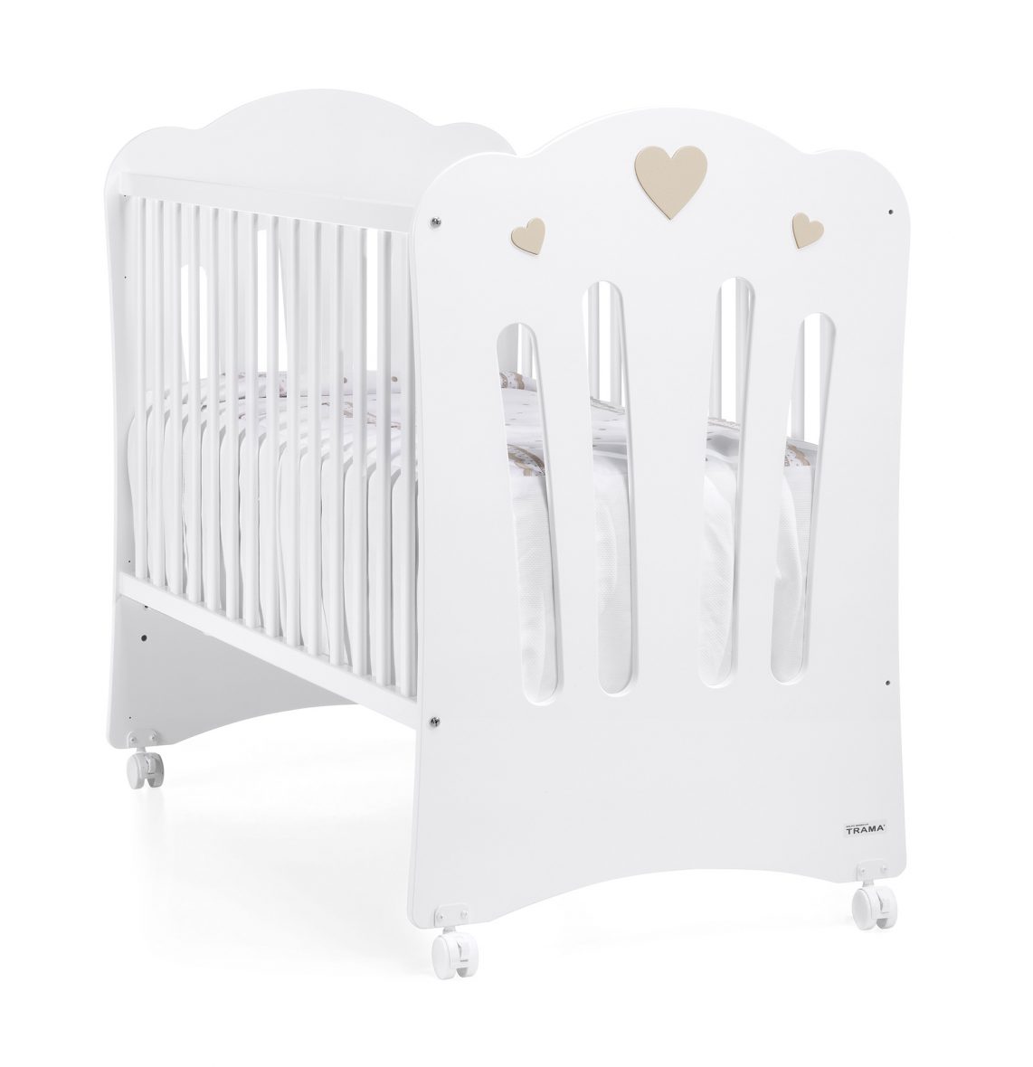 BERCEAU + COMMODE CŒURS TRAMA BLANCO MATA/TIRRA CLARA