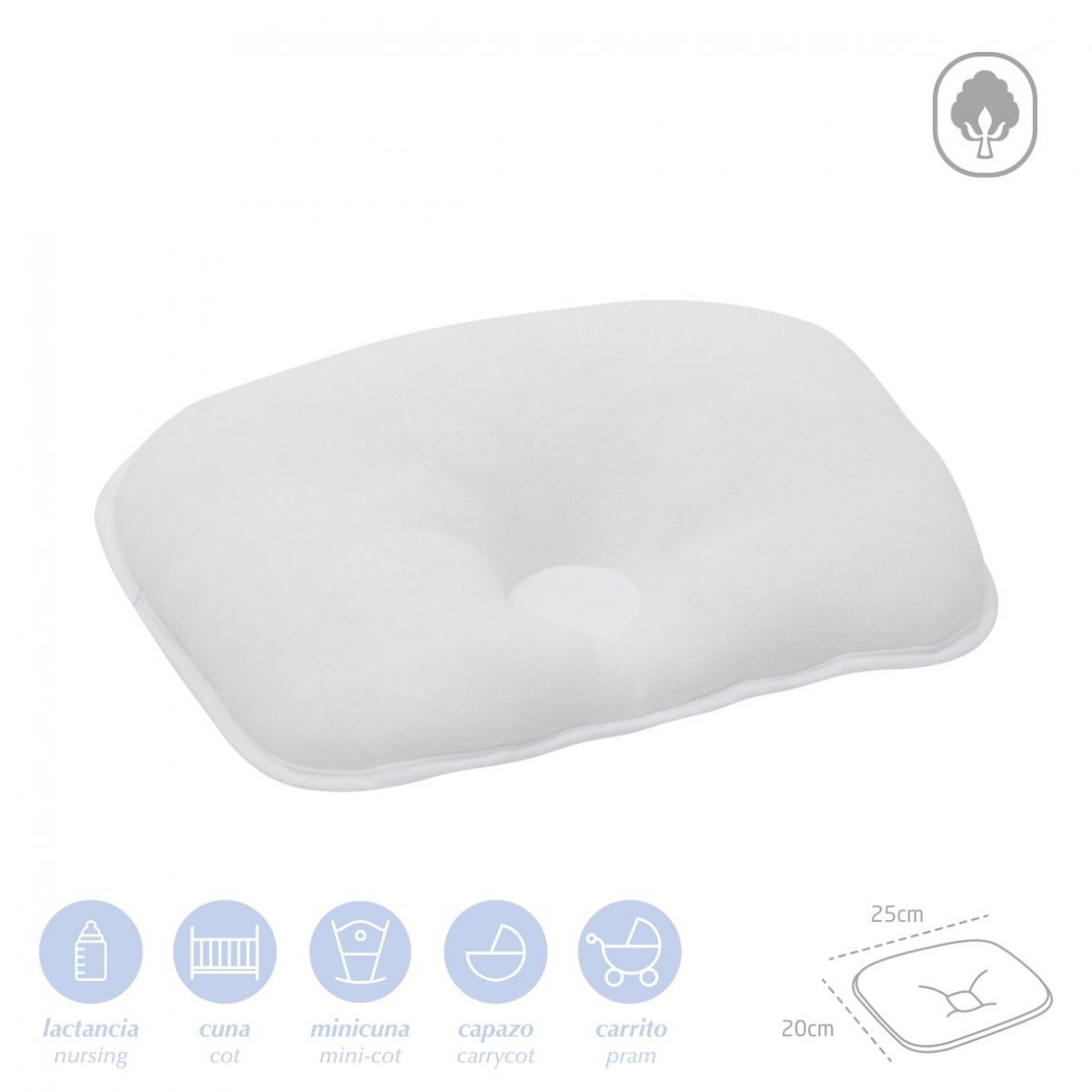 COUSSIN ANTI TETE PLATE LISO E BLANC
